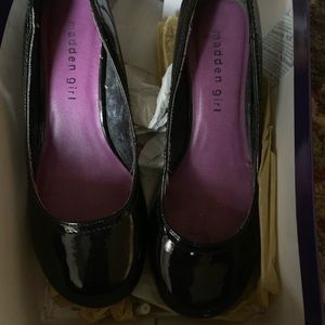 Madden Girl Patent Heels. Sz 7 1/2 Black